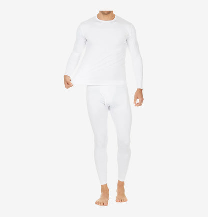 White Men’s Crew Neck Thermal 2 In 1 Set