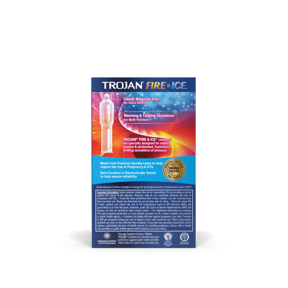 TROJAN FIRE & ICE LUBRICATED LATEX CONDOMS 3ct-18ct