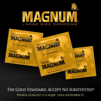 TROJAN MAGNUM THIN LUBRICATED
LATEX CONDOMS 3ct-18ct