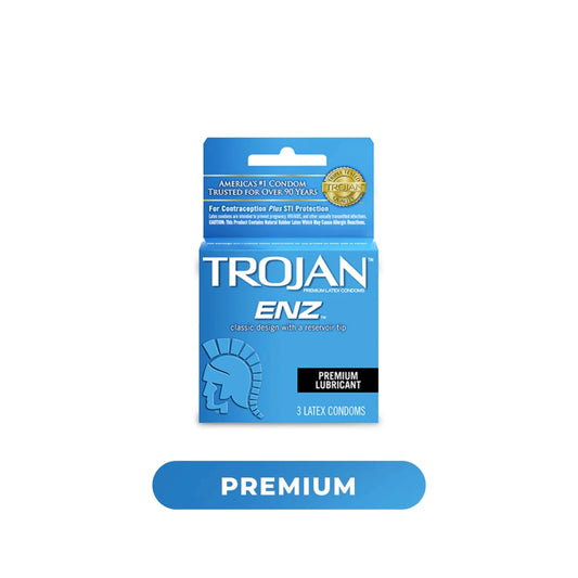 TROJAN-ENZ LUBRICATED LATEX CONDOMS 3ct - 18ct