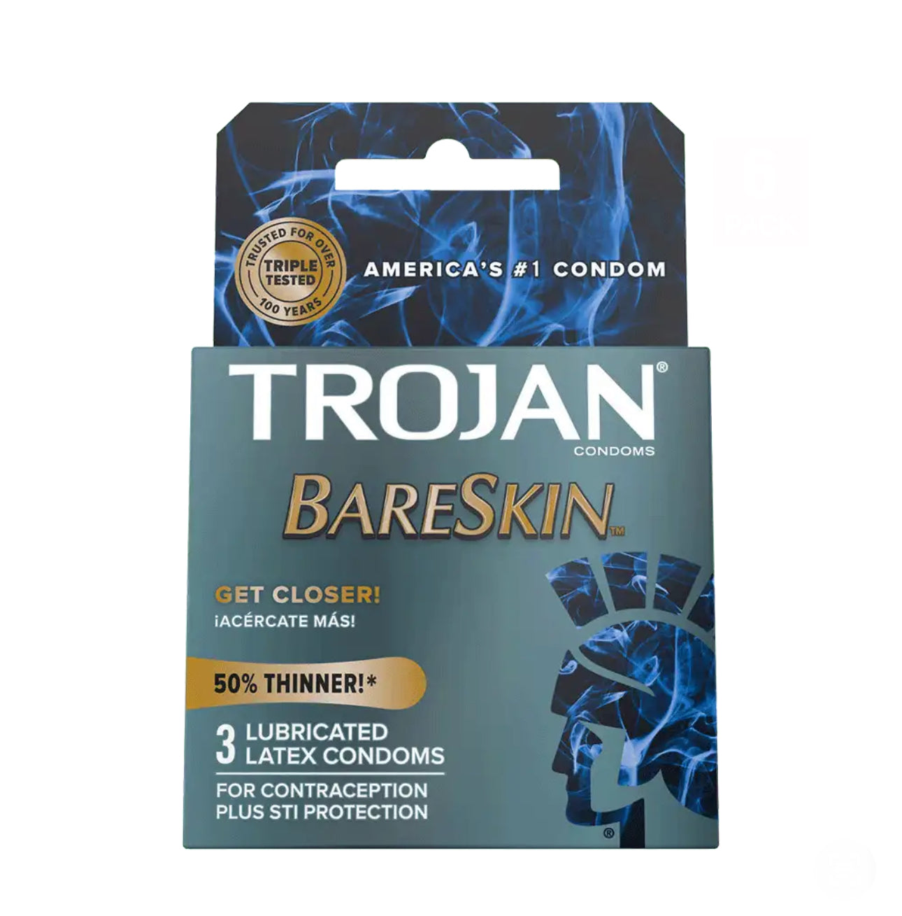 TROJAN BARESKIN LUBRICATED LATEX CONDOMS 3ct-18ct